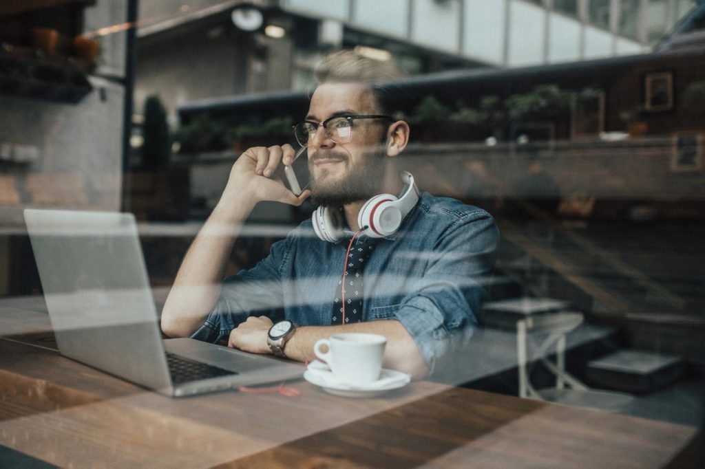 Millenial at Coffee shop